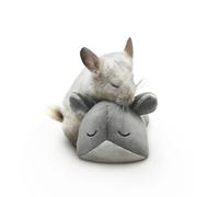 Paw Inspired Chinchilla Cuddler para chinchillas, cobayas, hámsters, ratas, hurones, erizos, planeadores del azúcar, animales pequeños, juguete de peluche de chinchilla de 9 pulgadas (gris)