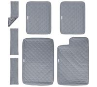 Paw Inspired® Forro polar ajustable para jaula de hurones, ratas, chinchillas, erizos y otros animales pequeños (gris, combo de doble unidad)