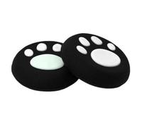 Paw - Juego de 2 palancas de Silicona para Mando de PS3, PS4, PS2, Xbox One, Xbox One, S, X, Wii, U, Xbox 360, Nintendo Switch Pro (2 Unidades), Color Blanco y Negro