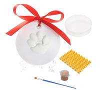 PAW - Kit de impresión para perros - decoración de mano y huella seca al aire, primer navideño de mascota, kit de huella de perro, impresión conmemorativa de huella de mascota, familiar