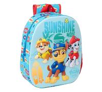 PAW PATROL 3D - Mochila Escolar, con Diseño 3D, Adaptable a Carro, Ideal para Niños de Diferentes Edades, Cómoda y Versátil, Calidad y Resistencia, 27x10x33 cm
