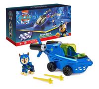 Paw Patrol Aqua Pups Chase - Veh culo transformable con tibur n y figura de acci n coleccionable, juguetes para ni os de 3 a os en adelante