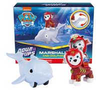 PAW PATROL Aqua Pups Marshall y las figuras de accin de Dolphin establecen juguetes para nios para edades de 3 aos en adelante