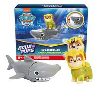 Paw Patrol, Aqua Pups Rubble and Hammerhead - Juego de figuras de acción, juguetes para niños a partir de 3 años, Escombros