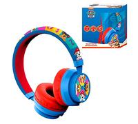 Paw Patrol - Auriculares inalámbricos Bluetooth 5.1 con micrófono, almohadillas acolchadas ajustables, recargables, 10 horas de tiempo de reproducción, sonido estéreo apto para niños, auriculares