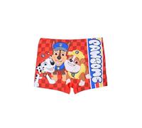 Paw Patrol Bañador para Niño, Chase Marshall y Rubble Shorts de Baño Bañador de Natación Infantil, Talla 4 Años | Rojo