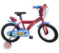 Paw Patrol - Bicicleta Unisex para niños, Color Rojo y Azul, Talla 16"