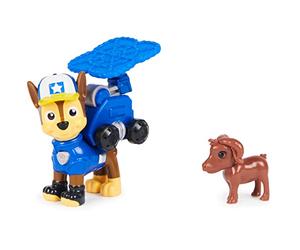 Paw Patrol, Big Truck Pups, Figura de acción de Chase con dron de Rescate de Quita y pon, Control Remoto del Centro de Mando y Juguetes de Animales para niños a Partir de 3 años