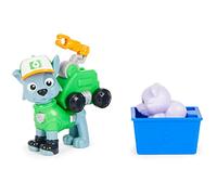 Paw Patrol, Big Truck Pups, Figura de acción de Rocky con dron de Rescate de Quita y pon, Control Remoto del Centro de Mando y Juguetes de Animales para niños a Partir de 3 años