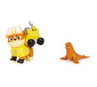Paw Patrol, Big Truck Pups, Figura de acción de Rubble con dron de Rescate de Quita y pon, Control Remoto del Centro de Mando y Juguetes de Animales para niños a Partir de 3 años