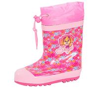 Paw Patrol Botas de agua Skye Wellington con forro cálido para niñas, zapatos de nieve