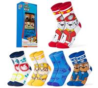 Paw Patrol Calcetines Niños, Pack de 5 Calcetines Transpirables y Suaves con Diseños Divertidos, Regalos para Niños (Azul/Multicolor, 30-35 EU)