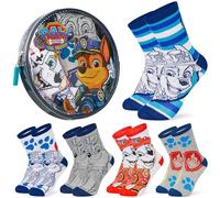 Paw Patrol Patrulla Canina Calcetines Divertidos Transpirables para Niños, Pack de 5 (Multicolor, 19-22 EU)