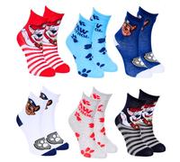 Paw Patrol Calcetines para Niños, Set de 6 Calcetines de Algodon, Regalo Niño y Adolescentes Talla EU 27/30