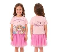 Paw Patrol Camiseta Niña y Falda Tutu, Conjunto Niña 2 Piezas Skye, Liberty y Everest, Ropa Verano Niños, 4-5 Años