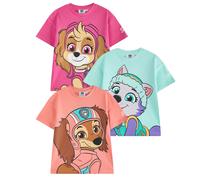 Paw Patrol Camiseta Personaje de Manga Corta Niñas Pack de 3 (NS8633)