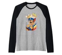 Paw Patrol Chase And Rubble Rainbow Star Power Camiseta Manga Raglan