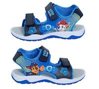 Paw Patrol Chase Marshal - Sandalias deportivas de verano para niños, con correas de fácil cierre, azul/negro, 10 UK Child