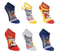 PAW PATROL Chase Marshall Rubble - Calcetines deportivos para niños (3 pares, talla única 31-34), Gris Azul Rojo, Talla única