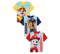 Paw Patrol Chase Marshall Rubble - Paquete de 3 camisetas para niños, multicolor, 6-7 años