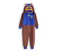 Paw Patrol Chase Mono para Niños y Niñas | Pijama Infantil Todo en Uno en Azul y Marrón | Mono Unisex para la Noche con Capucha Bordada y Orejas en 3D | Merchandising de Personaje de Serie de TV
