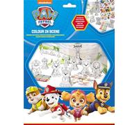 Paw Patrol Colour In Scene Adventure Bay - Juego de lápices para colorear con pegatinas para niños a partir de 3 años