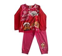 Paw Patrol Conjunto de pijama navideño para niñas, color rojo, rosso, 3-4 años
