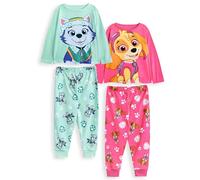 Paw Patrol Conjunto de Pijama para niñas Skye y Everest, Paquete de 2 | Camiseta de Manga Larga con gráfico de Personaje en Rosa y Gris para niños y Pantalones de Pijama de Pernera Larga