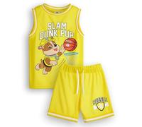 Paw Patrol Conjuntos de camisetas y pantalones cortos de baloncesto para niños Conjunto deportivo de dos piezas para niños Slam Dunk Pup | Paquete a juego para niños
