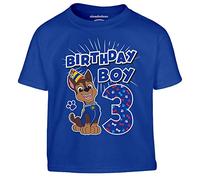 Paw Patrol - Cumpleaños 3 años Chase Birthday Boy Camiseta Infantil niño 104 Azul