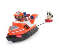 Paw Patrol Fire Rescue: Barco de Rescate de Zuma con Personaje, Flotador Lanzable y Mapache, Juguetes para Niños y Niñas, 3+ Años