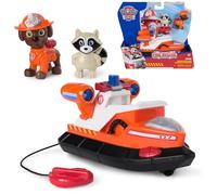 Paw Patrol Fire Rescue: Barco de Rescate de Zuma con Personaje, Flotador Lanzable y Mapache, Juguetes para Niños y Niñas, 3+ Años