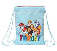 PAW PATROL Funday - Mochila Saco Plano Junior, Mochila, Ideal para Niños de Diferentes Edades, Cómoda y Versátil, Calidad y Resistencia, 26x34 cm, Color Rojo y azul claro