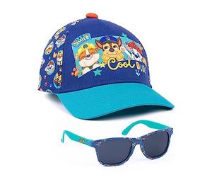 Paw Patrol Gorra Boys y Gafas de Sol Gratis | Kids Rubble Chase Marshall Blue Ajustable Baseball Hat Summer Holiday Accessories | Regalos de mercancía de programas de televisión