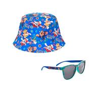 Paw Patrol Gorra y Gafas de Sol para Niños, Gafas de Sol Protección UV, Gorra de Verano, Gorro de Pescador Infantil | Azul