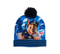 PAW PATROL Gorro de invierno para niño con pompón, azul oscuro, 52