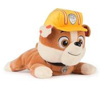 PAW Patrol GUND Rubble Plush, Official Lounging Rubble Plush Toy, Weighted Stuffed Animal, Sensory Toy for Ages 1 and Up, 8"