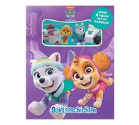 Paw Patrol Helfer auf vier Pfoten Spielgeschichten - Beschäftigungsbücher für Kinder, 12-seitiges Erzählbuch aus Pappe, 4 Figuren