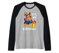 Paw Patrol It's My Birthday Happy Birthday Chase Camiseta Manga Raglan