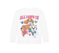 Paw Patrol Jersey Patrulla Canina | Sudadera Niña Skye, Everest Y Liberty | Ropa para Niños | Blanco 5-6 años
