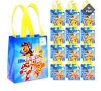 Paw Patrol Juego de bolsas de recuerdo de fiesta, paquete de 24 bolsas de regalo de fiesta de 8 pulgadas, mini bolsas reutilizables a granel | Suministros de fiesta de cumpleaños de Chase, Marshall,