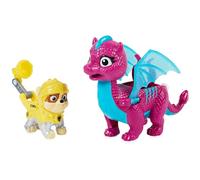 Paw Patrol, Juego de figuras de acción de Rescue Knights Rubble and Dragon Blizzie, juguetes para niños a partir de 3 años
