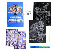 Paw Patrol Juego de Papelería, Incluye 1 Boligrafo, Pegatinas, Cuaderno Candado y Llaves, Regalo Set de Papeleria para Niños