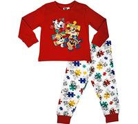 Paw Patrol La Patrulla Canina - Chase, Marshall, Rubble & Skye Jigsaw - Pijama de Manga Larga para Niño - 2-3 Años: 98cm