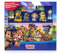 Paw Patrol La Patrulla Canina Contacto a la Diversión - Libros de actividades para niños, 1 libro de cuentos, 8 juguetes con ventosa, 2 juegos de mesa