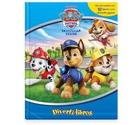Paw Patrol La Patrulla Canina Diverti-Libros - Libro infantil de cuentos, 10 figuras, 1 alfombra de juego