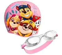 Paw Patrol La Patrulla Canina Gorro Piscina y Gafas Buceo Set para Niño con Protección Antiempañante UV (Pink, 3-6 Años)