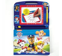 Paw Patrol La Patrulla Canina Lee y Dibuja - Recursos de aprendizaje para niños, una pizarra magnética, un lápiz fácil de usar, libro de cuentos de 22 páginas