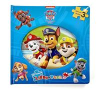 Paw Patrol La Patrulla Canina Mi Primer Libro de Puzles - Rompecabezas para niños, libro de cartón de 10 páginas, 3 puzzles para disfrutar