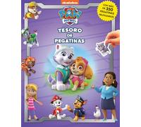 Paw Patrol La Patrulla Canina Niñas Tesoro de Pegatinas - Libros de actividades para niños, 350 pegatinas reutilizables, 96 páginas de diversión
